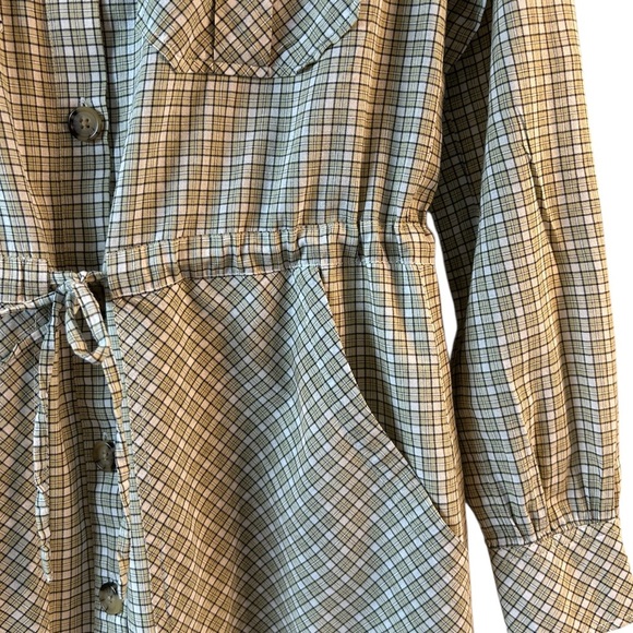 Veronica Beard Elyse Plaid Button-Up cotton Shirt Dress - Picture 7 of 10